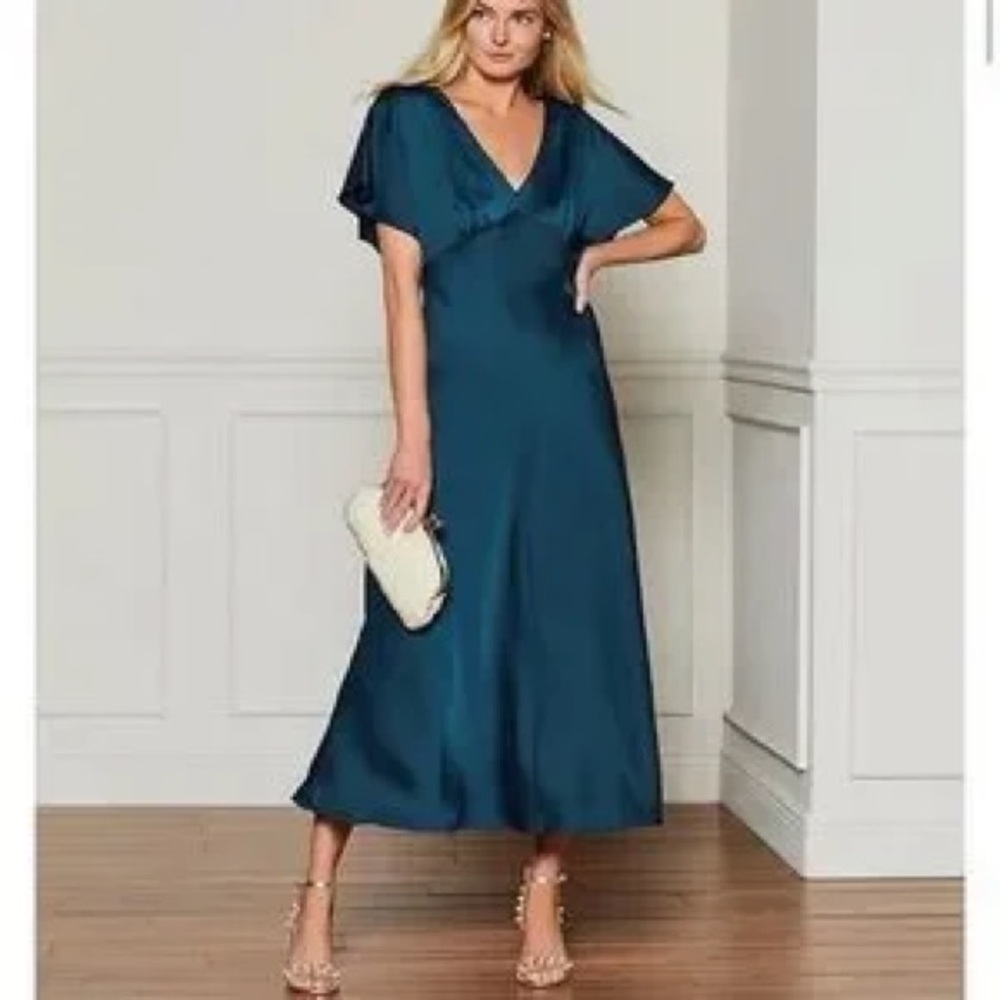 New with tags Just Taylor Dress dark teal